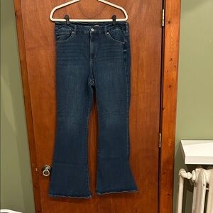 Express high waist flare jeans size L fits size 12 to 16
